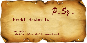 Prokl Szabella névjegykártya